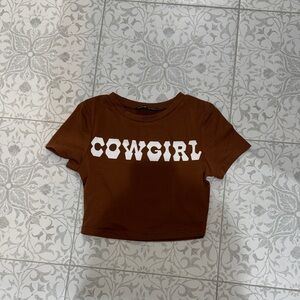 Shein Cowgirl Crop Top
